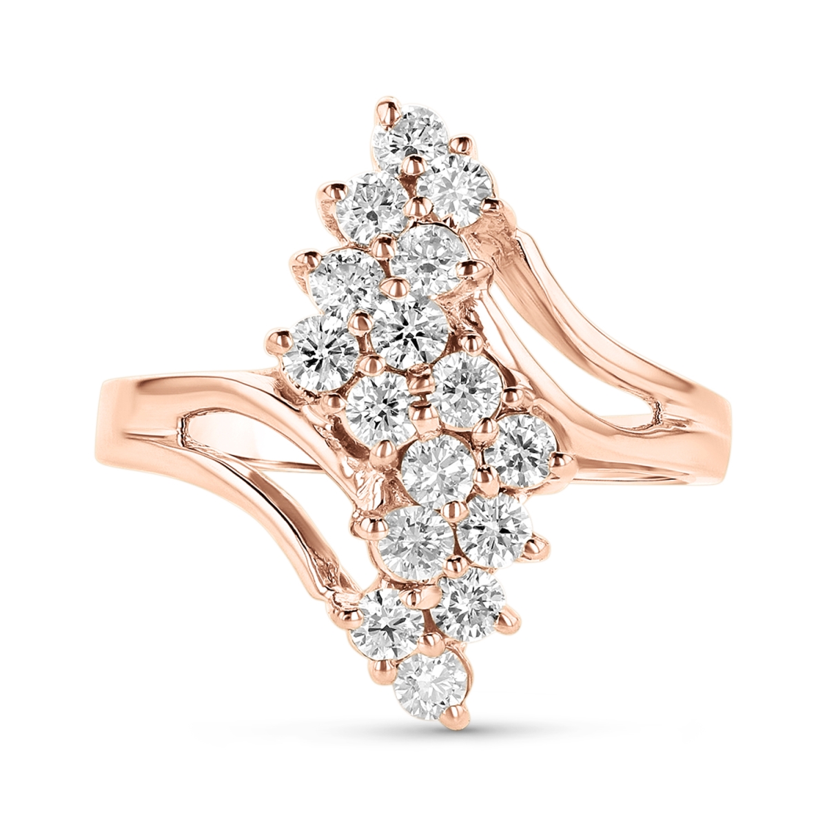Picture of Louis Creations RL2422K-RG-8 0.80 CTW Diamond Ring, 14K Rose Gold - Size 8
