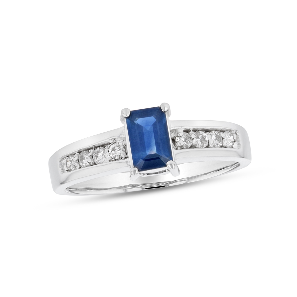 Picture of Louis Creations RL2518SD-9 0.81 CTW Diamond & Sapphire Ring&#44; 14K White Gold - Size 9