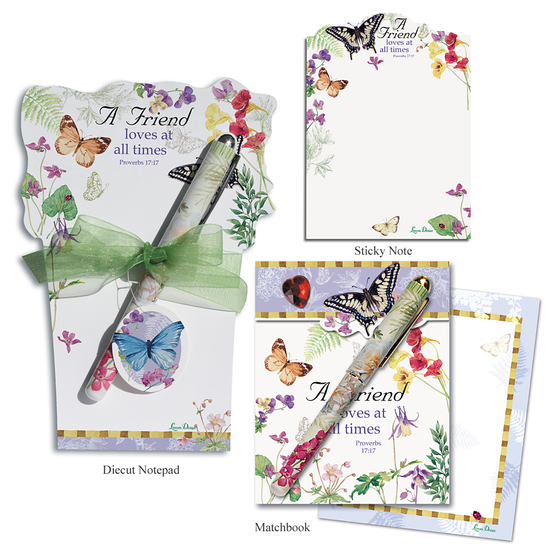 Picture of Lissom Design W22105 A Friend Loves at All Times 3 Notepad Sets
