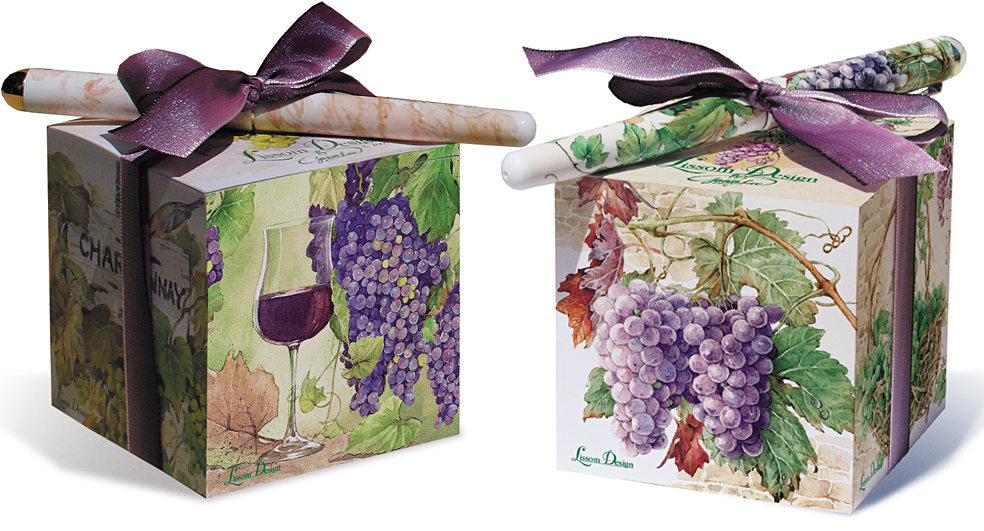 Picture of Lissom Design W24061 Wine Country 2 Paper Block Pen Sets