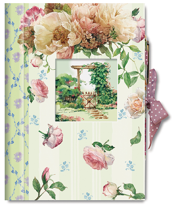 Picture of Lissom Design W25052 Journal with Pen - Cottage Garden
