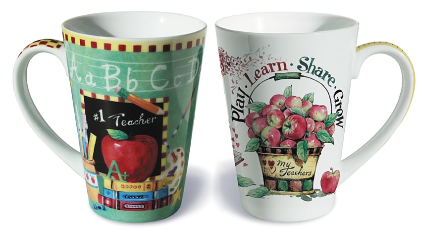 Picture of Lissom Design W35008 2 Piece Teacher Fine Porcelain Gift Mug Set