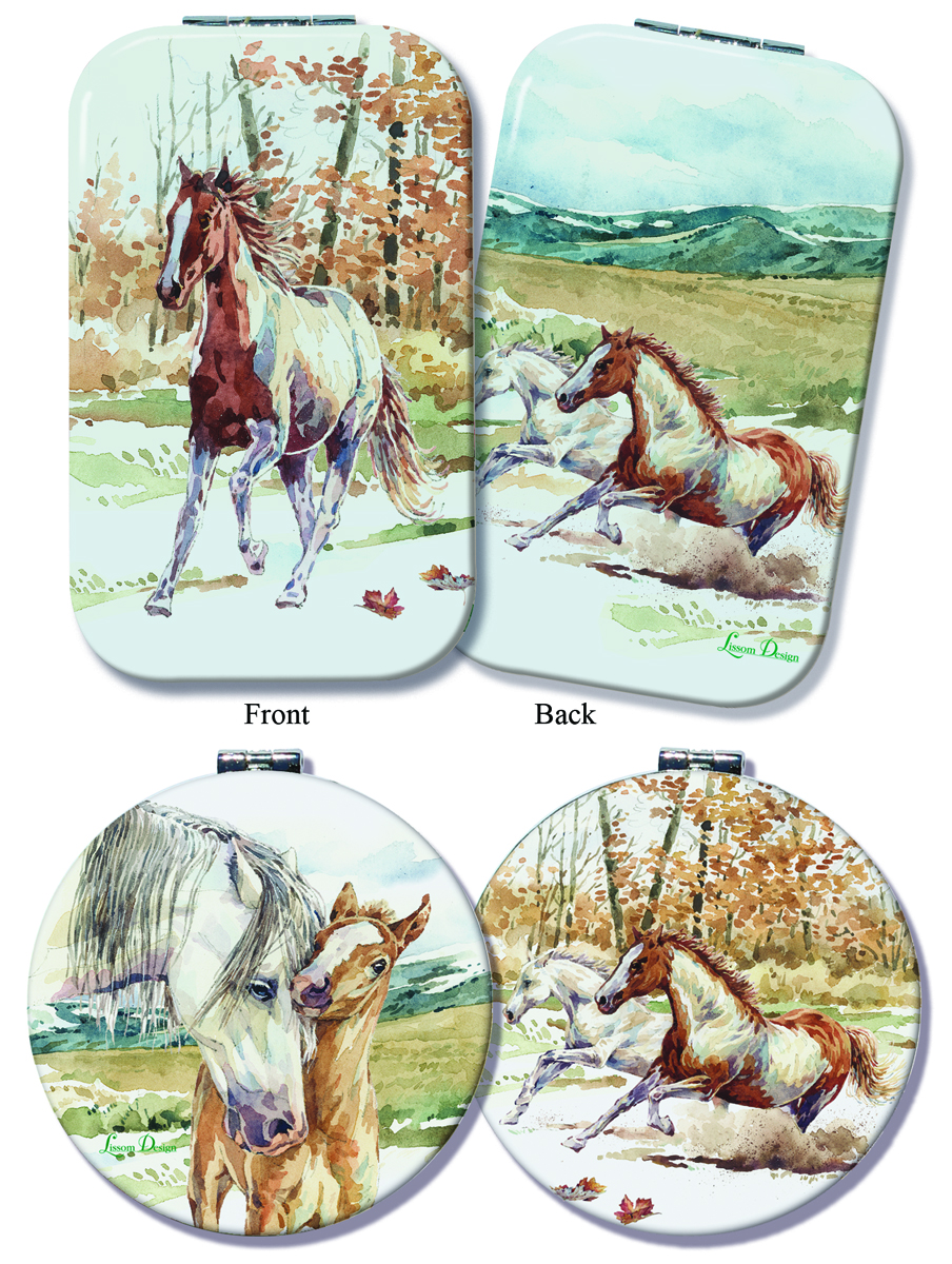 Picture of Lissom Design W61069 2 Wild Mustang Compact Mirror Set