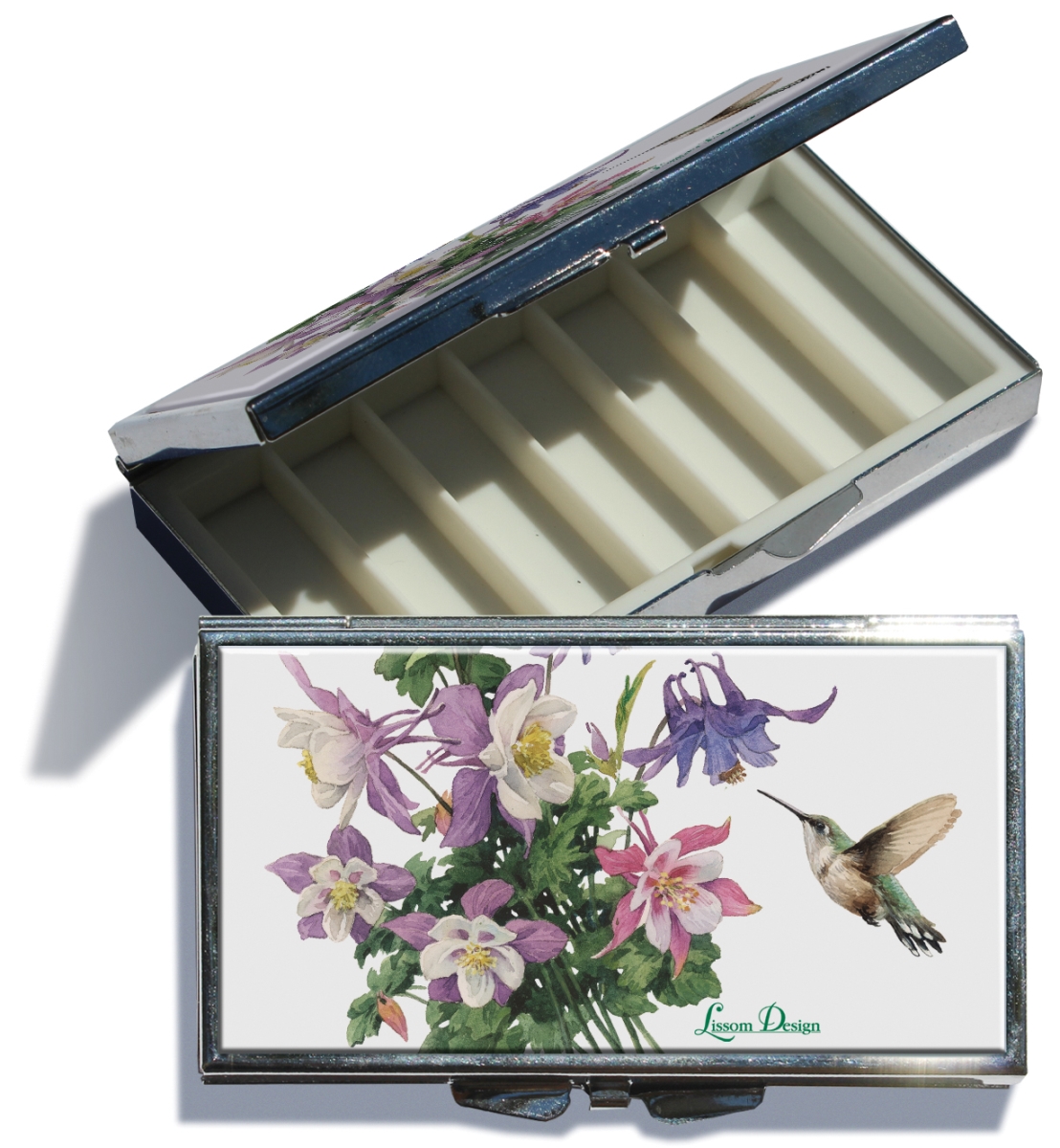 62177 7 Days Lakeside Breeze Decorative Pill Box Box, Blue