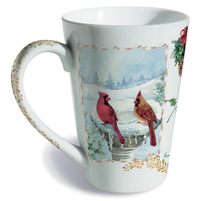 Picture of Lissom Design 35078 5 x 5 in. Winter Harmony Coffee Mug, White
