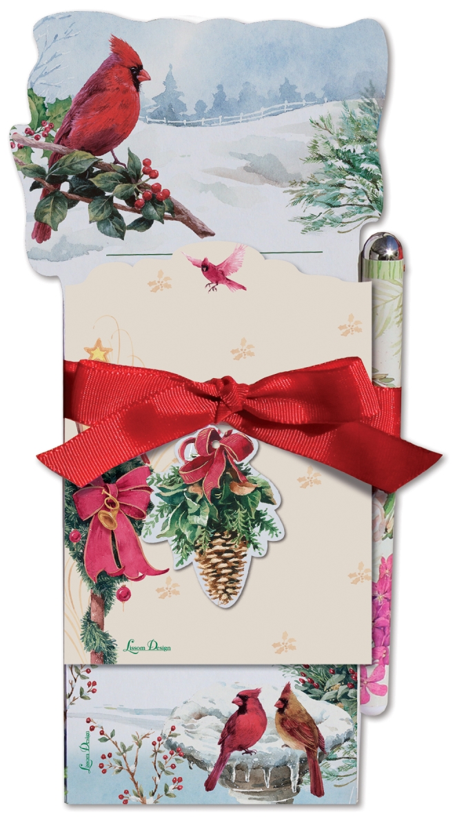 9 x 4 x 1 in. Winter Harmony List Pad & Sticky Note Set, Multi Color