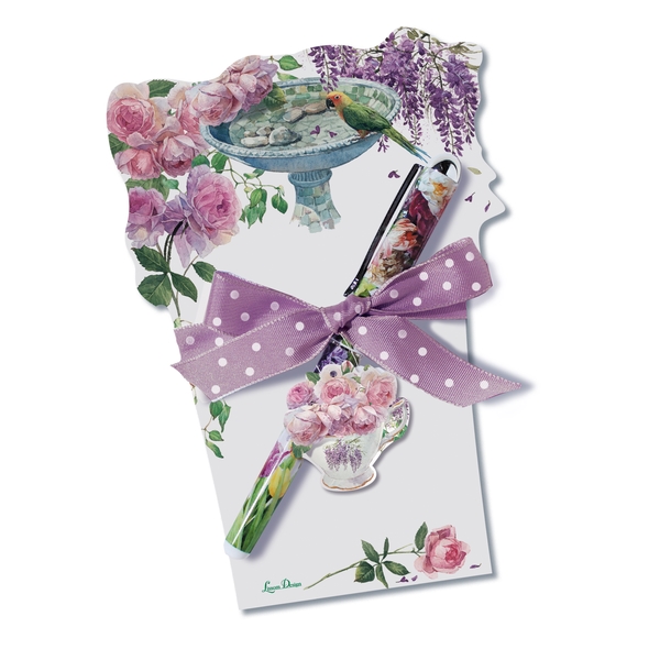 22079 Die Cut Notepad & Roses - Enchanted Garden