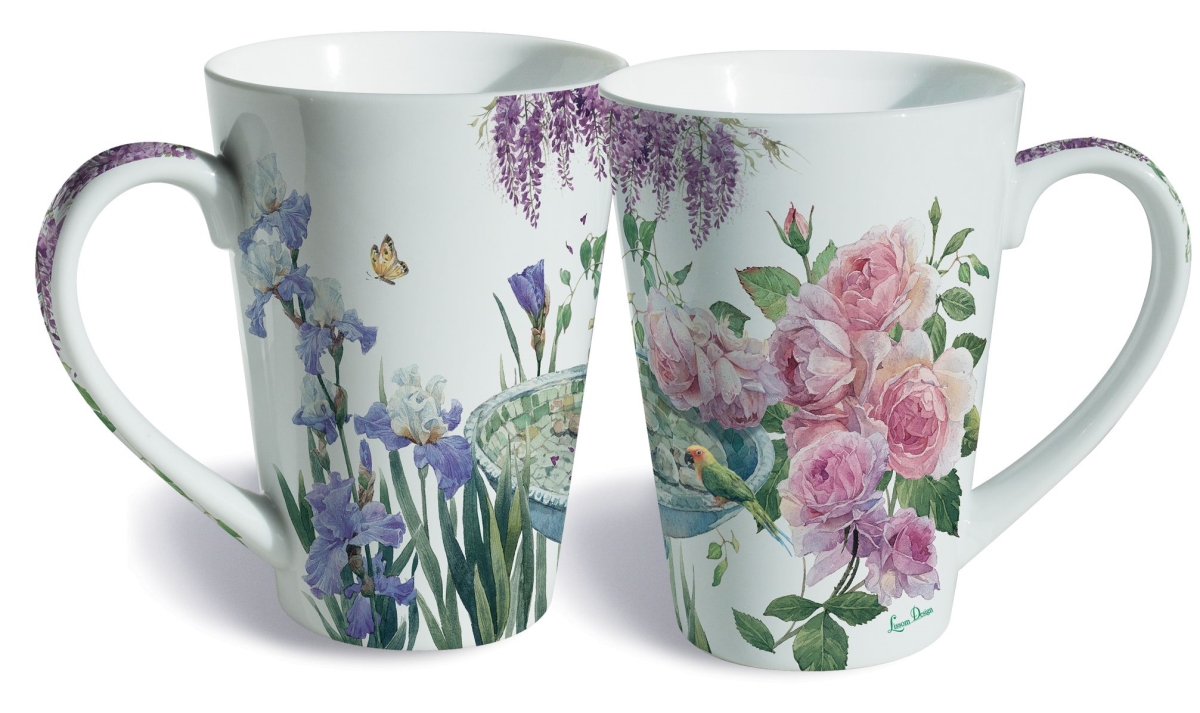 Picture of Lissom Design 35079 12 oz Porcelain Mug - Enchanted Garden