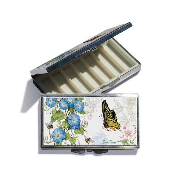 62004 2 x 3.25 x 0.5 in. Pill & Jewelry Box - Butterfly