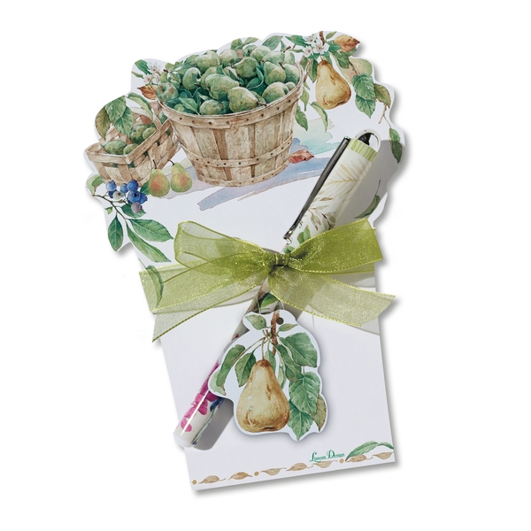 22070 4.5 x 6.75 in. Die Cut Notepad, Pears - Fresh Farm