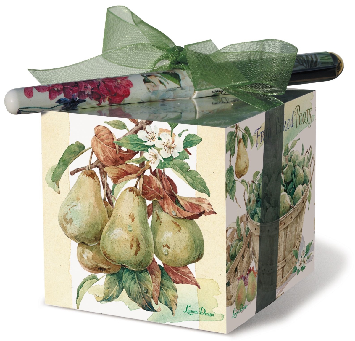 24070 3 x 3 x 3 in. Paper Block Set, Pears - Fresh Farm