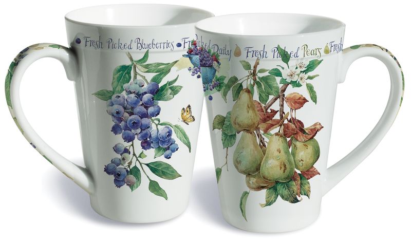 Picture of Lissom Design 35070 12 oz Porcelain Mug - Fresh Farm