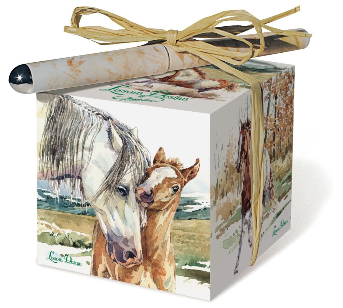 24069 3 x 3 x 3 in. Paper Block Set - Wild Mustang