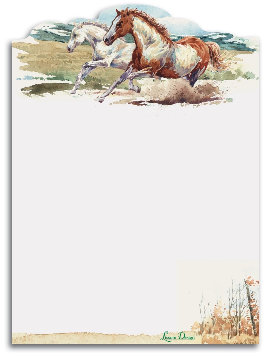 28069 4 x 4.75 in. Sticky Notepad, Wild Mustang - Set of 3
