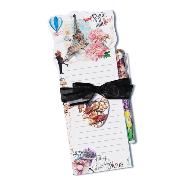 21071 8.75 x 3.75 in. Die Cut List Pad - From Paris with Love