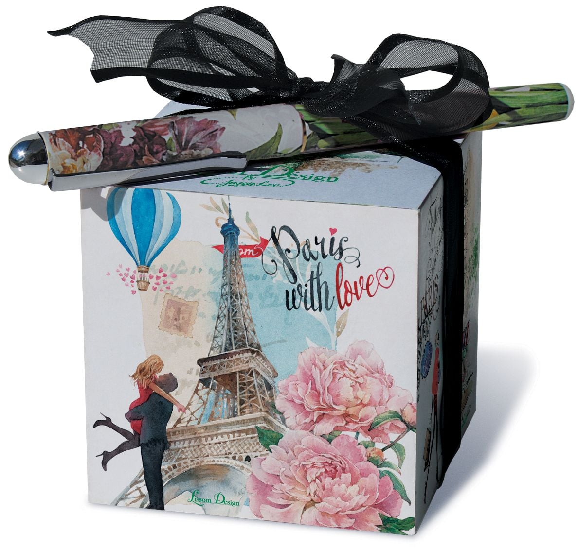 24071 3 x 3 x 3 in. Paper Block Set - From Paris with Love