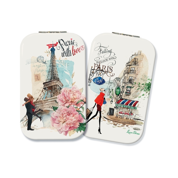 61071 2.25 x 3.75 x 0.38 in. Compact Mirror - From Paris with Love