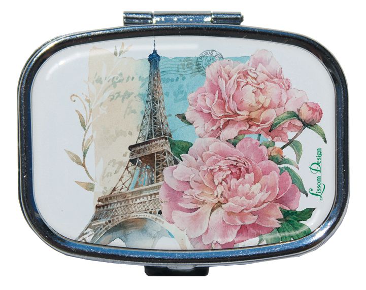 62071 2.25 x 1.9 x 0.63 in. Pill Box - From Paris with Love