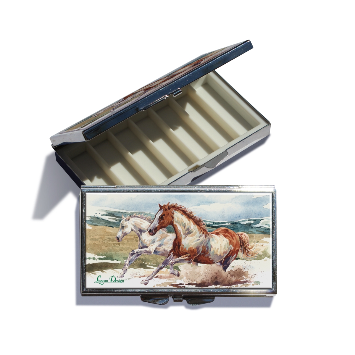 62169 2 x 3.25 x 0.5 in. Pill Box - Wild Mustang