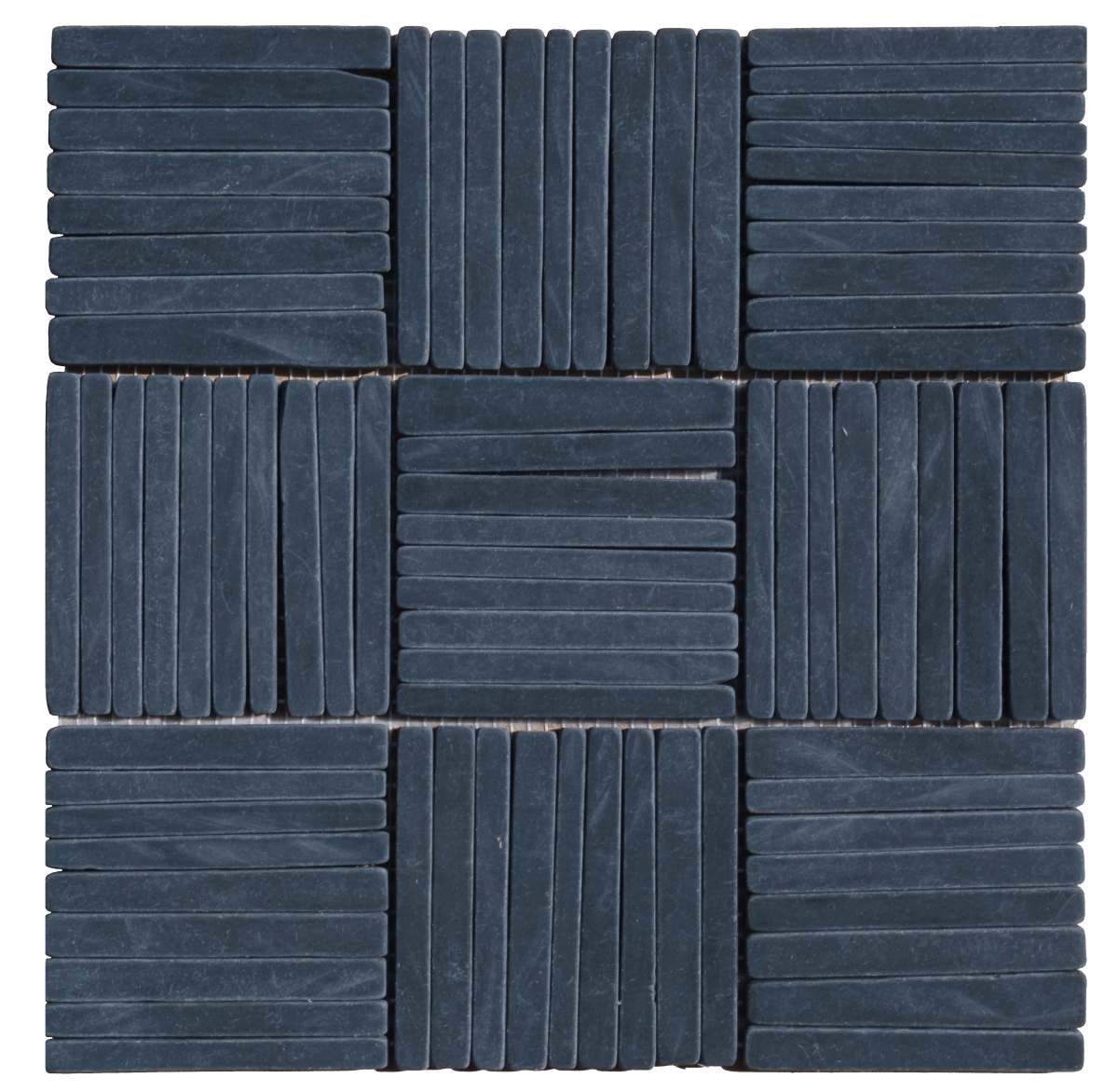 LS020-S 4 x 4 in. Slate Alternate Pattern Mosaic Blend - Black