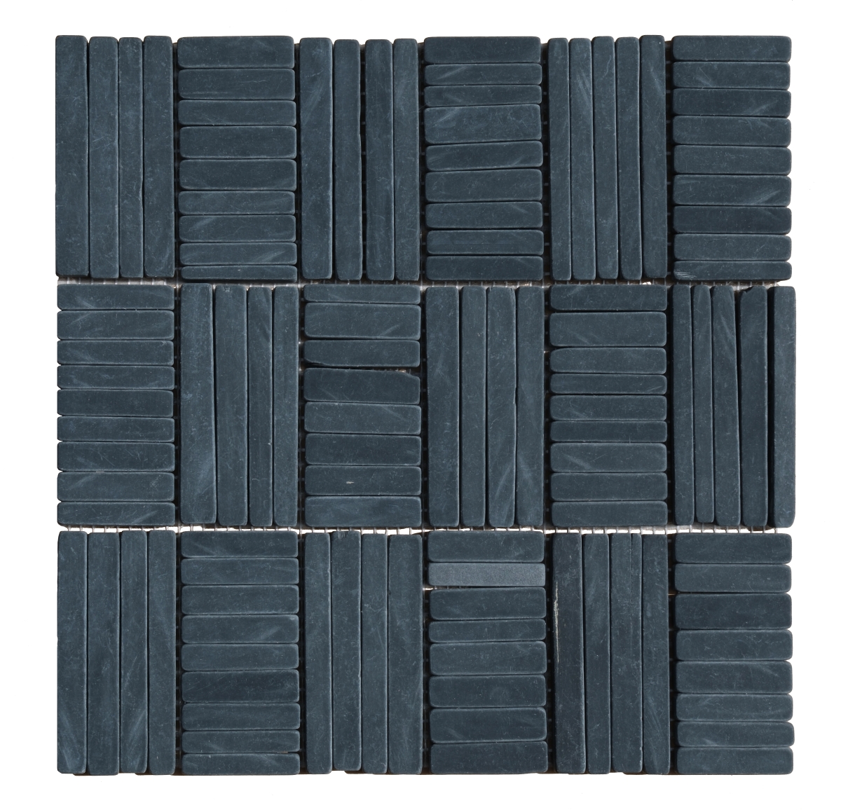 LS022-S 2 x 4 in. Slate Alternate Pattern Mosaic Blend - Black
