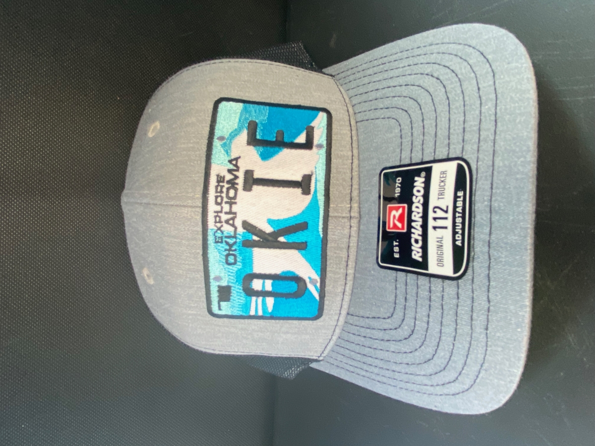 OKC001 Okie Hat, Heather Grey & Black - One Size