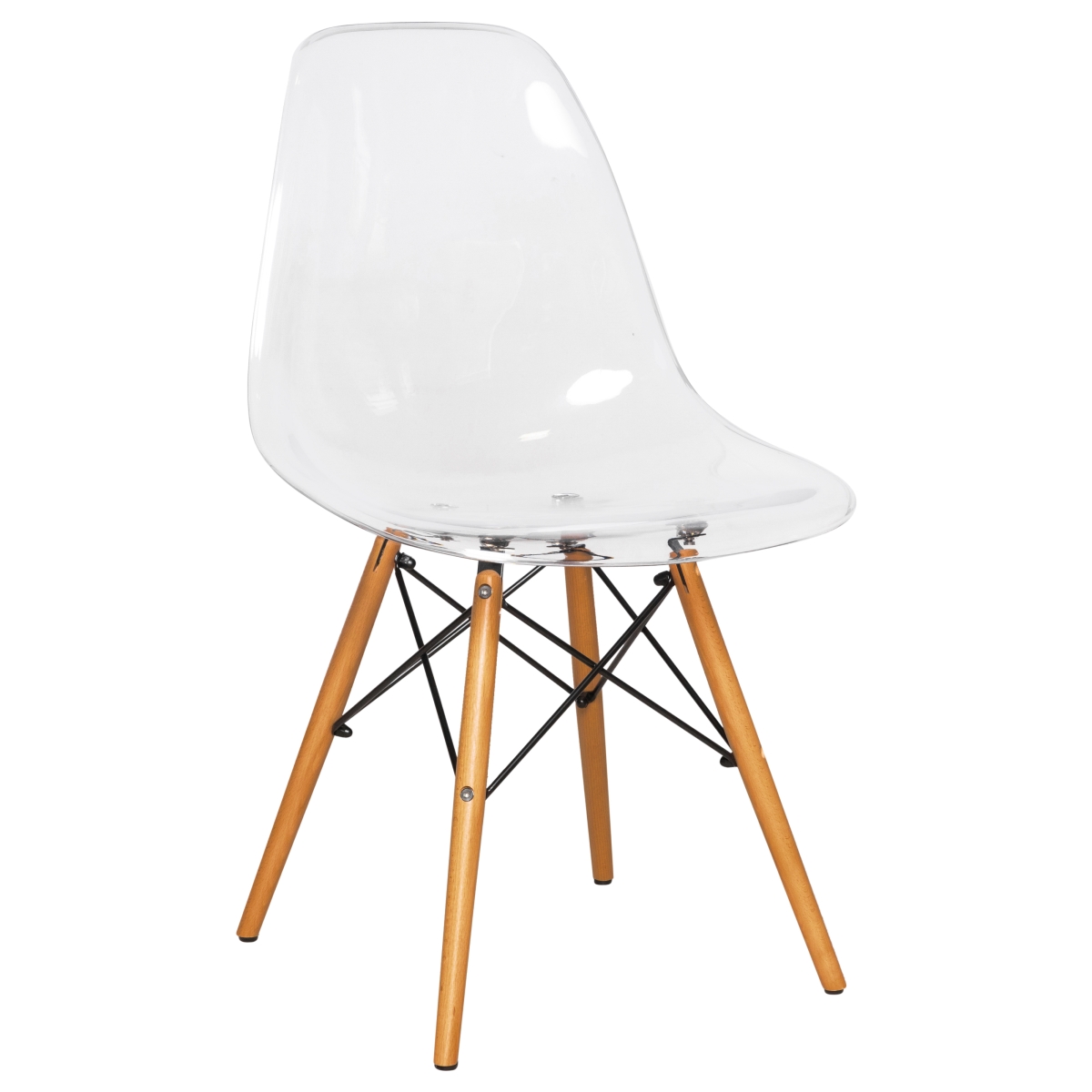 32.40 in. Dover Molded Side Chair, Clear
