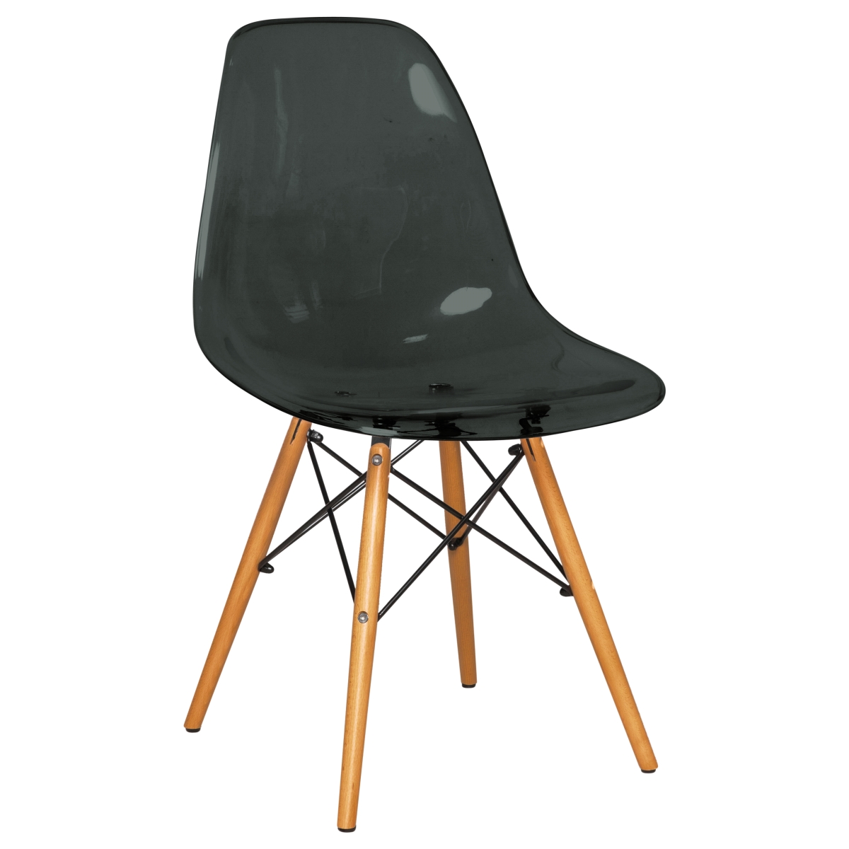 32.40 in. Dover Molded Side Chair, Transparent Black