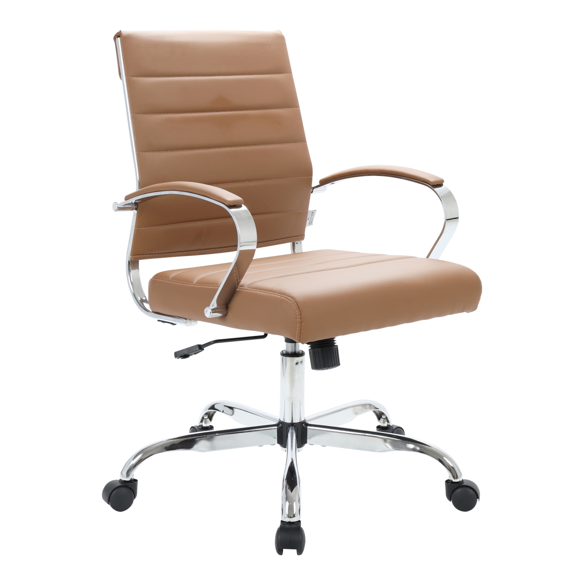 BO19BRL Benmar Leather Office Chair, Brown