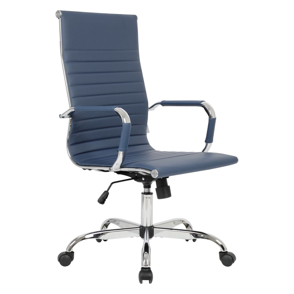 Harris High-Back Faux Leather Office Chair, Navy Blue