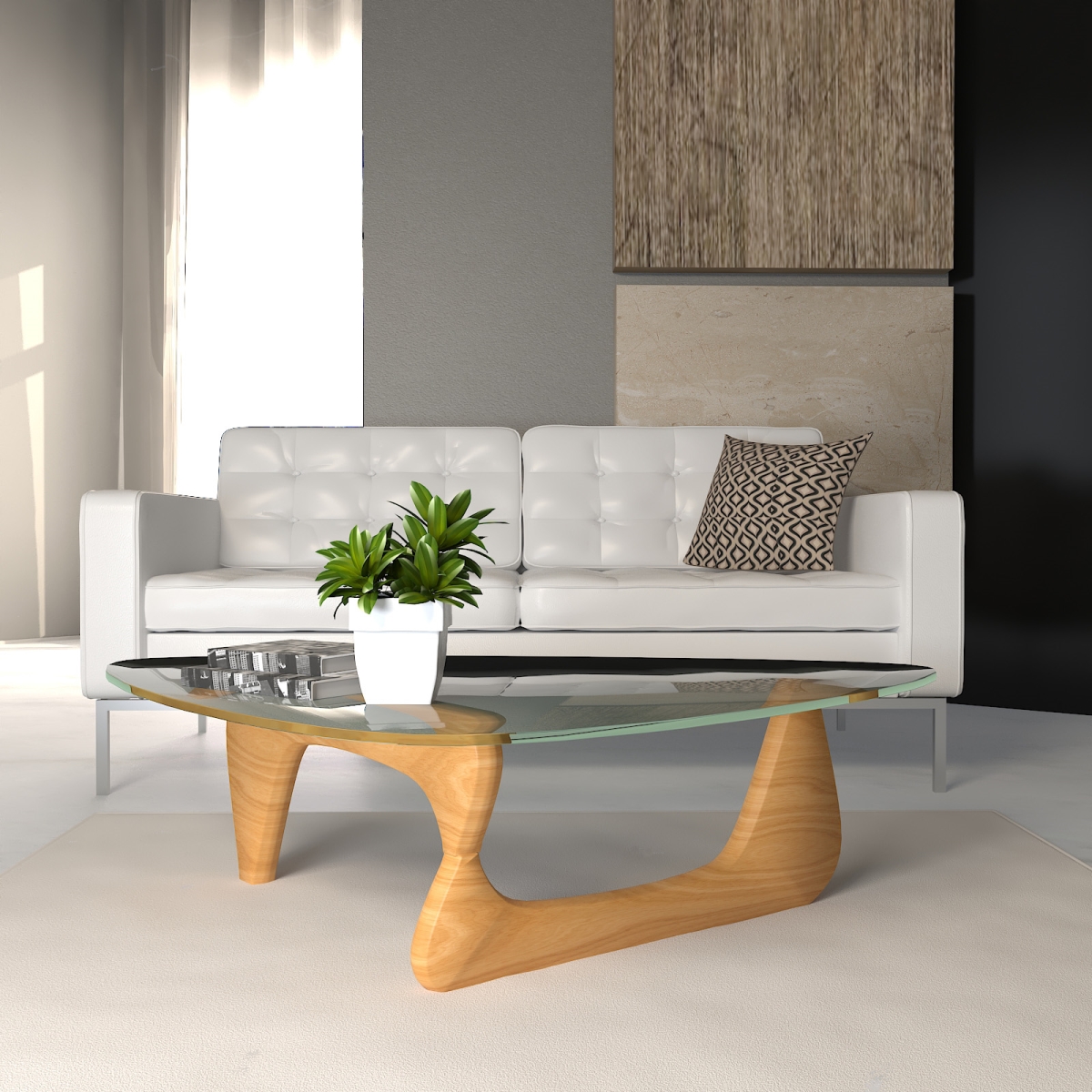 NG52NW 15.7 x 36.5 x 51.2 in. Imperial Triangle Coffee Table, Natural