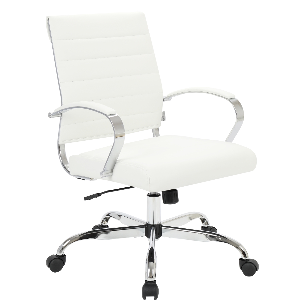 BO19WL Benmar Leather Office Chair, White