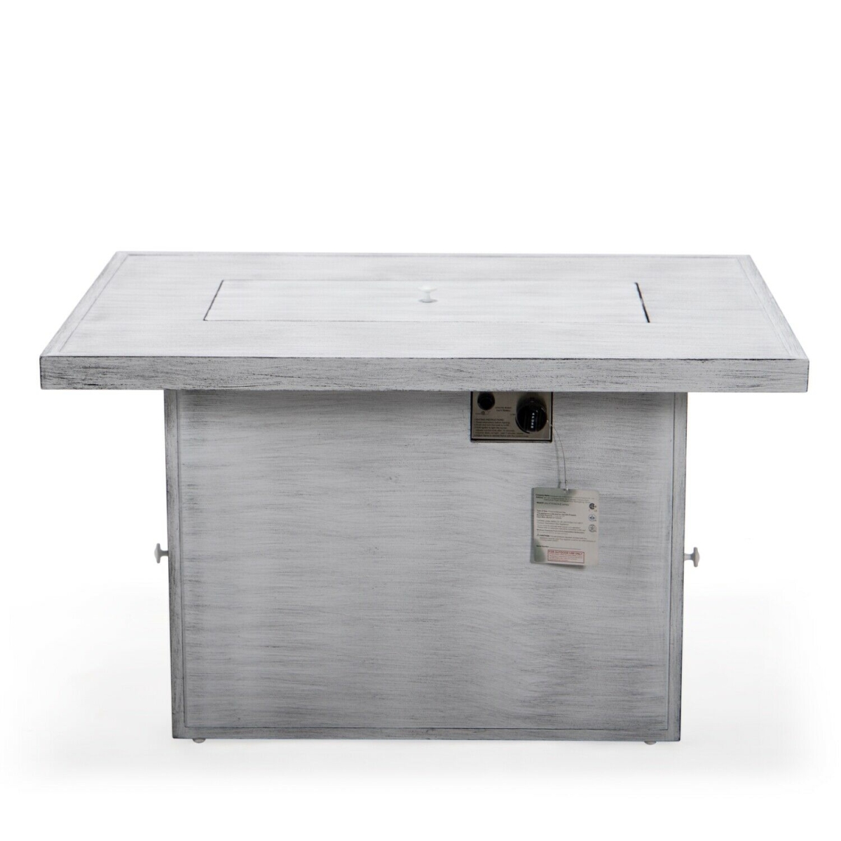 CF44G-WGR Chelsea Patio Modern Aluminum Propane Fire Pit Table, Weathered Grey