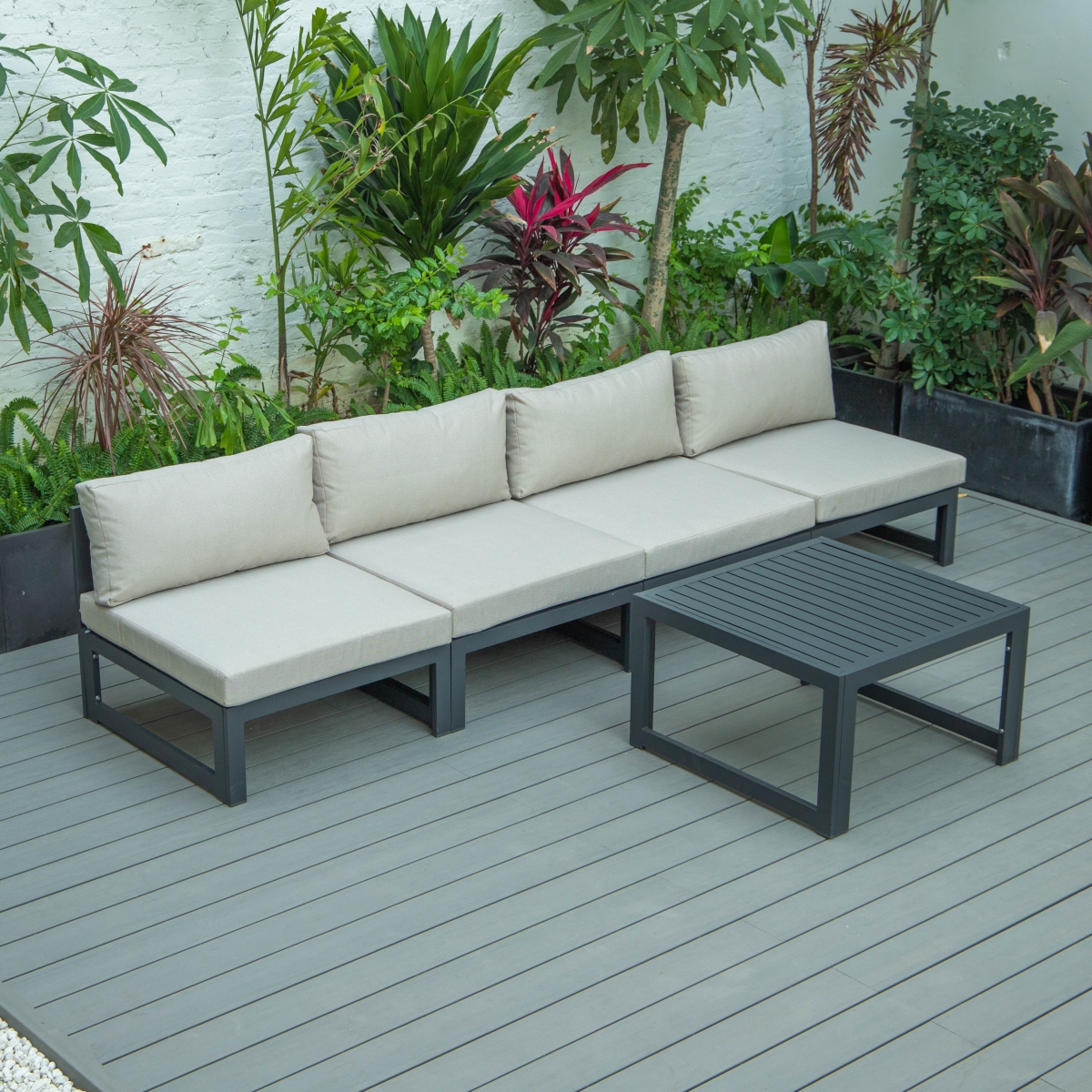 Chelsea Middle Patio Chairs & Coffee Table Set, 5 Piece