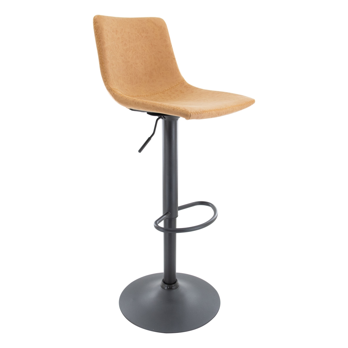 TS29BR Tilbury Modern Adjustable Bar Stool with Footrest & 360 deg Swivel, Light Brown