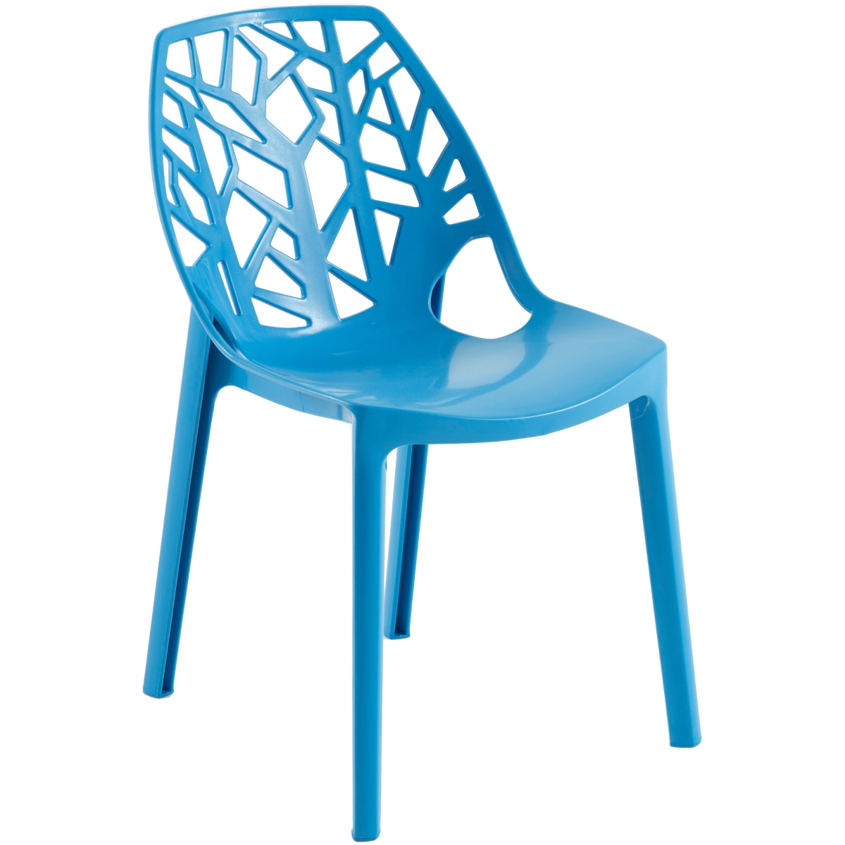 C18SBU Modern Cornelia Dining Chair, Solid Blue