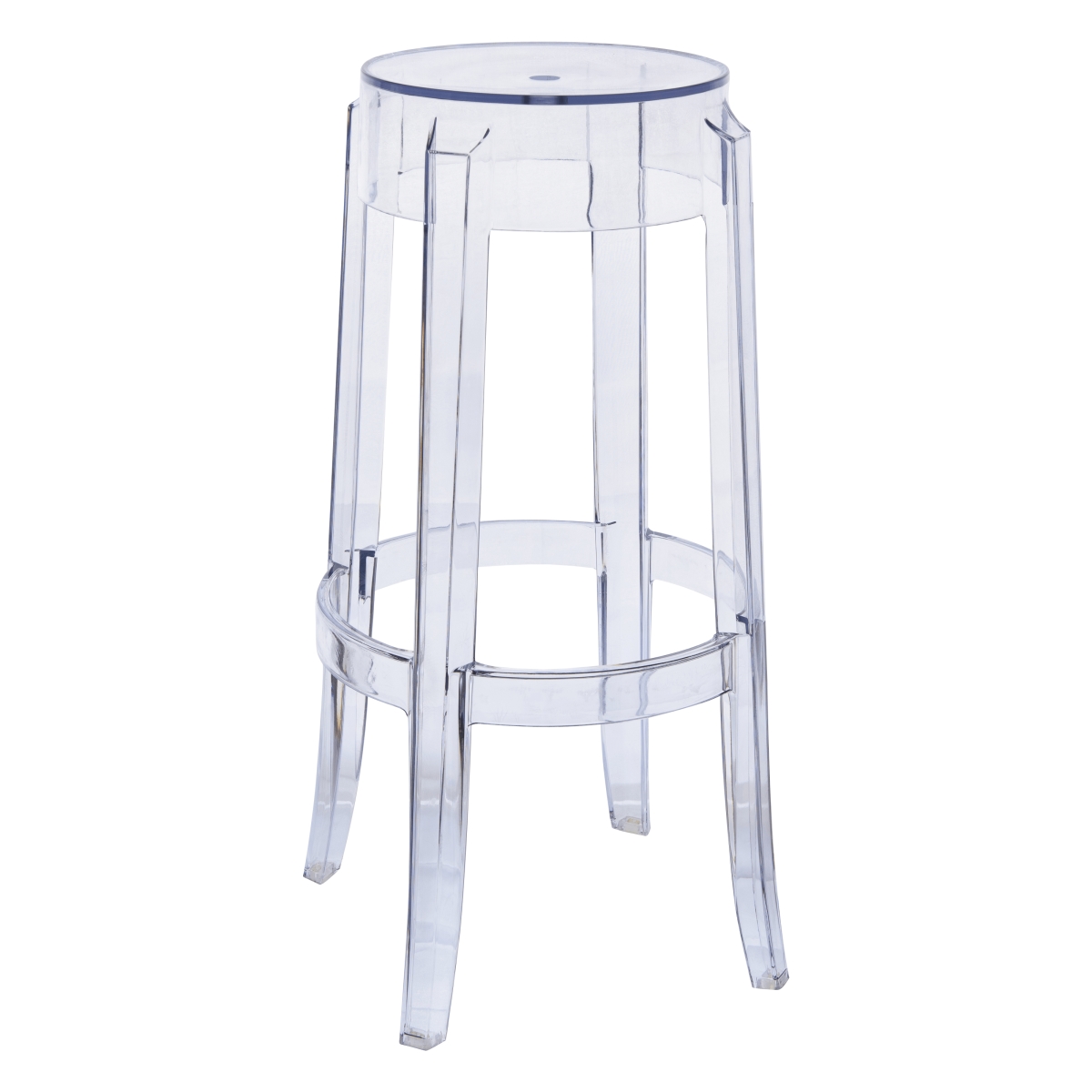 Picture of Leisuremod AS29CL Averill Modern Plastic Bar Stool with Sturdy Seat & Legs for Kitchen & Dining Room&#44; Clear