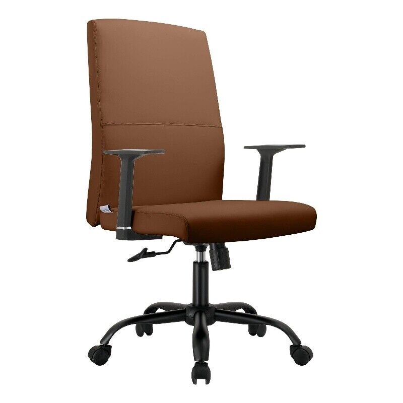 EO19DBRL 40 - 44 x 25 x 26 in. Evander Series Office Guest Chair with Leather, Dark Brown