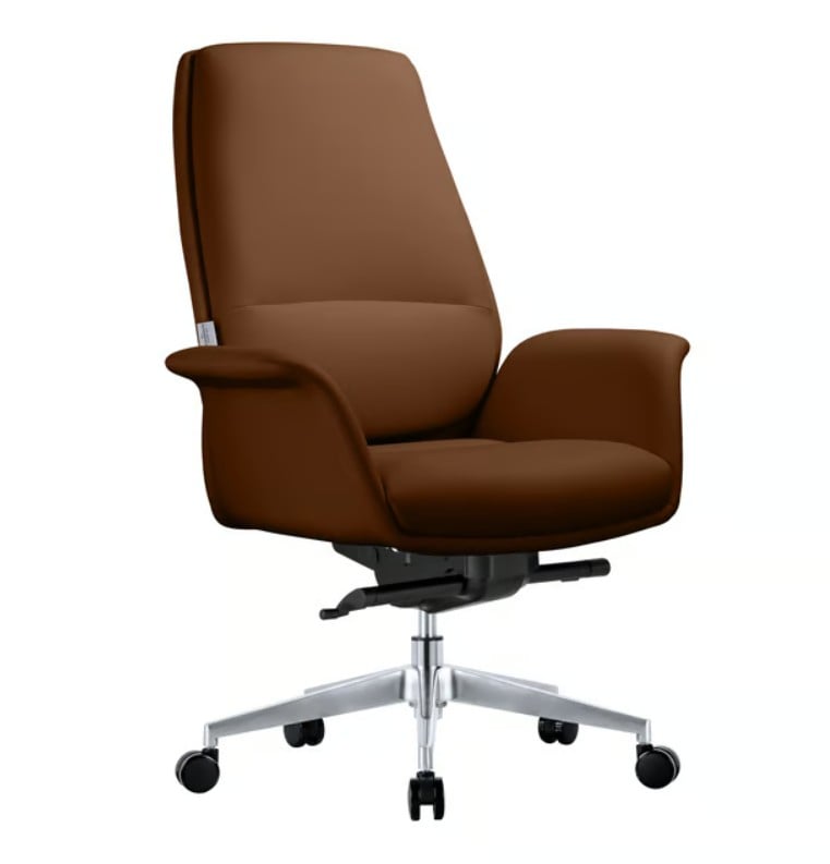 SO21DBRL Leather Summit Series Office Chair, Dark Brown - 330 lbs
