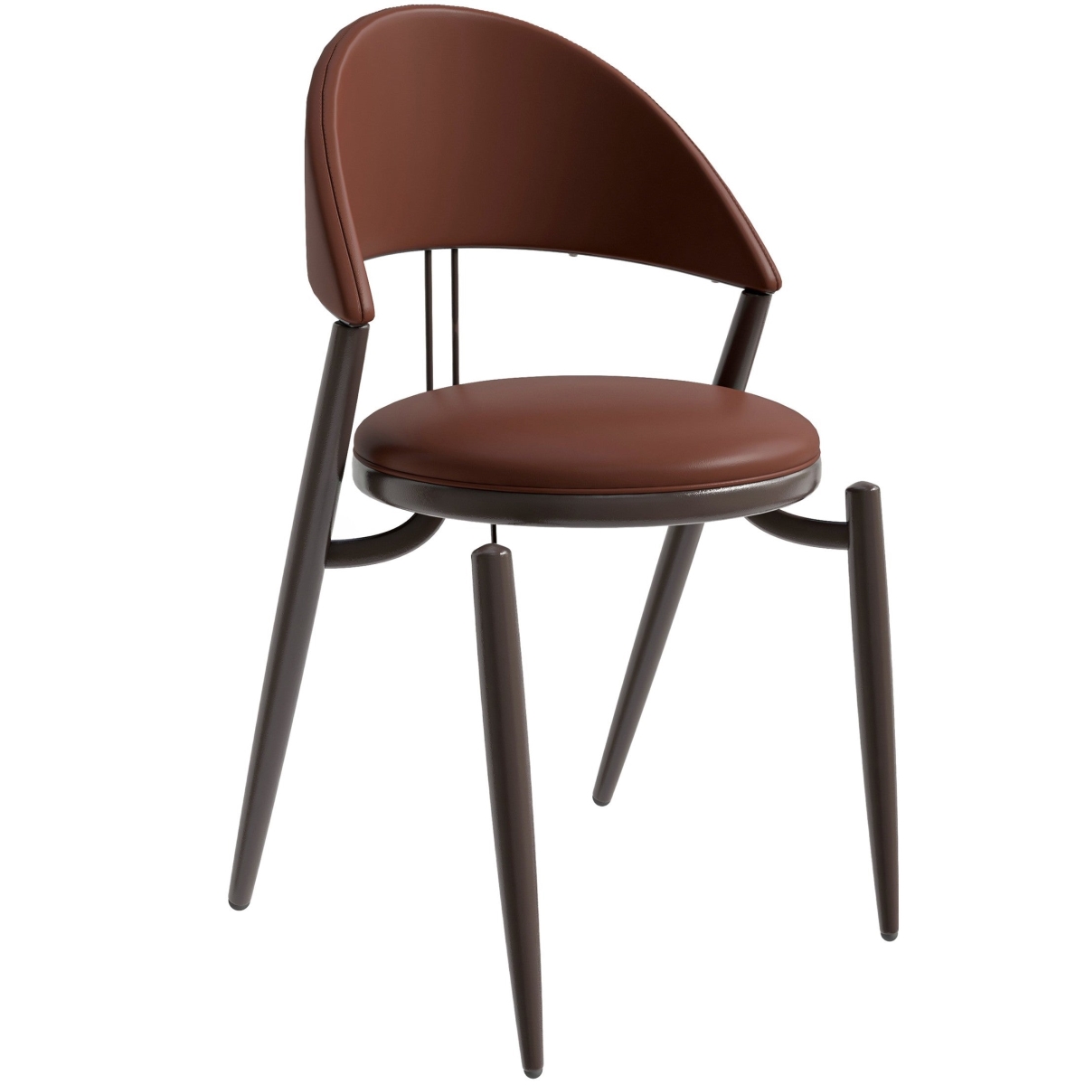 VC49DBR Venice Collection Modern Dining Chair, Dark Brown