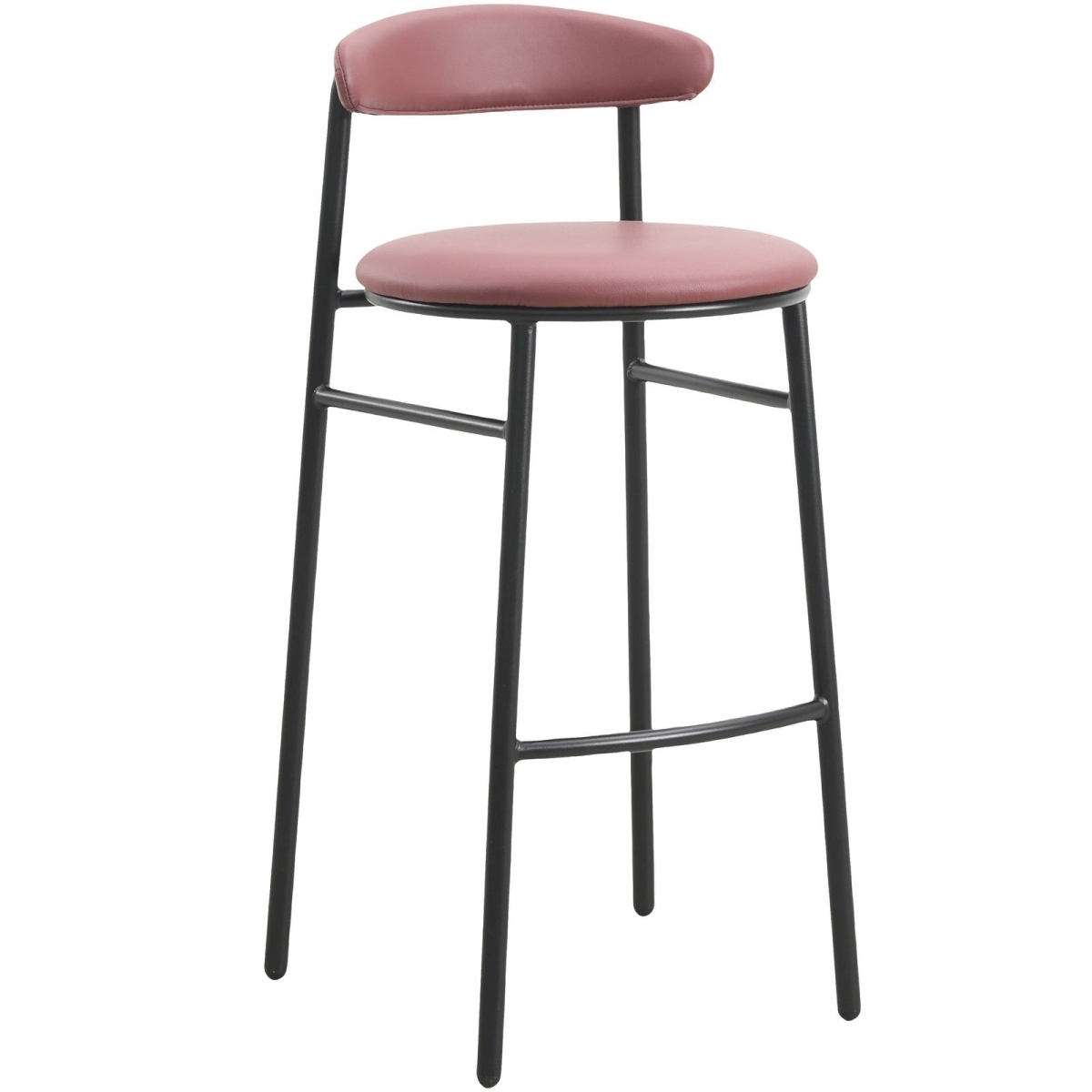 LB30BUR Lume Collection Modern Bar Stool, Burgundy