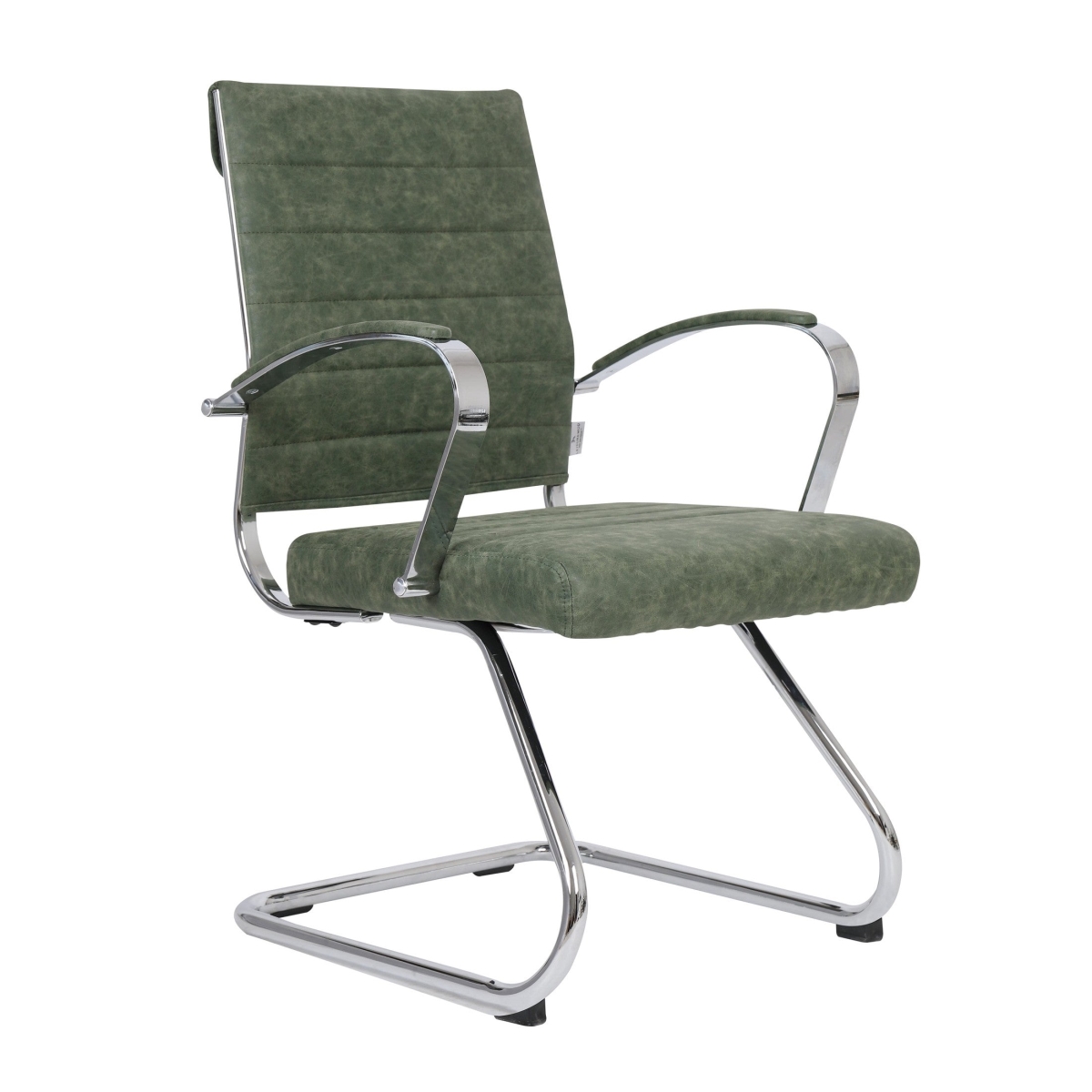 Benmar Modern Office Chair with Faux Leather Sled Base Task Chair & Arms