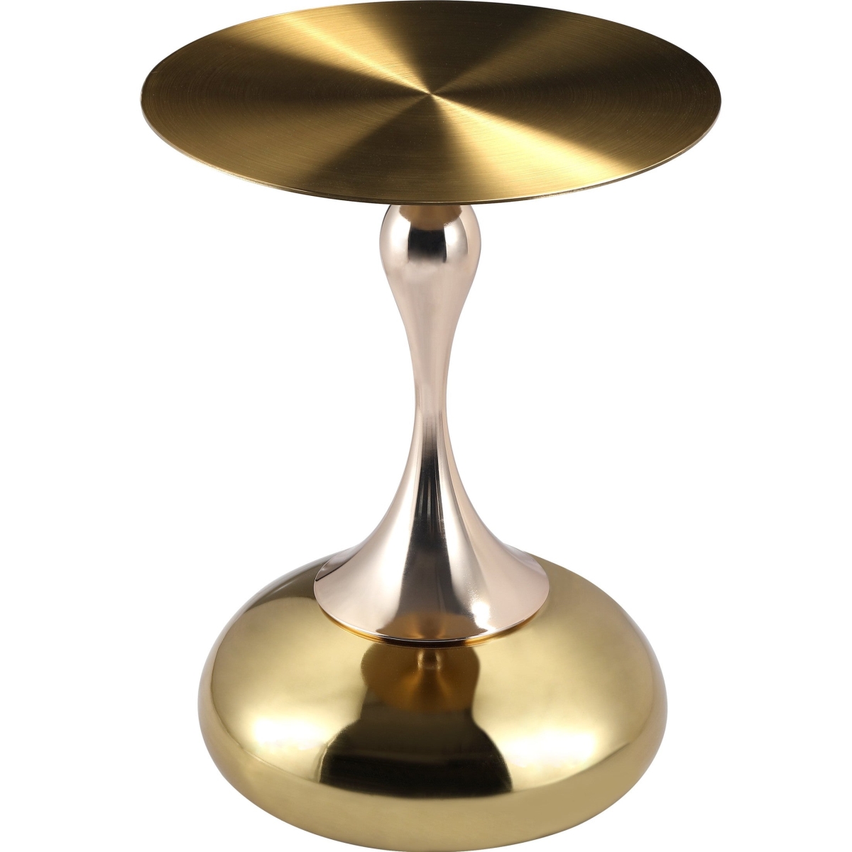 SST40GO Savoy Collection Modern End Table, Shiny Gold
