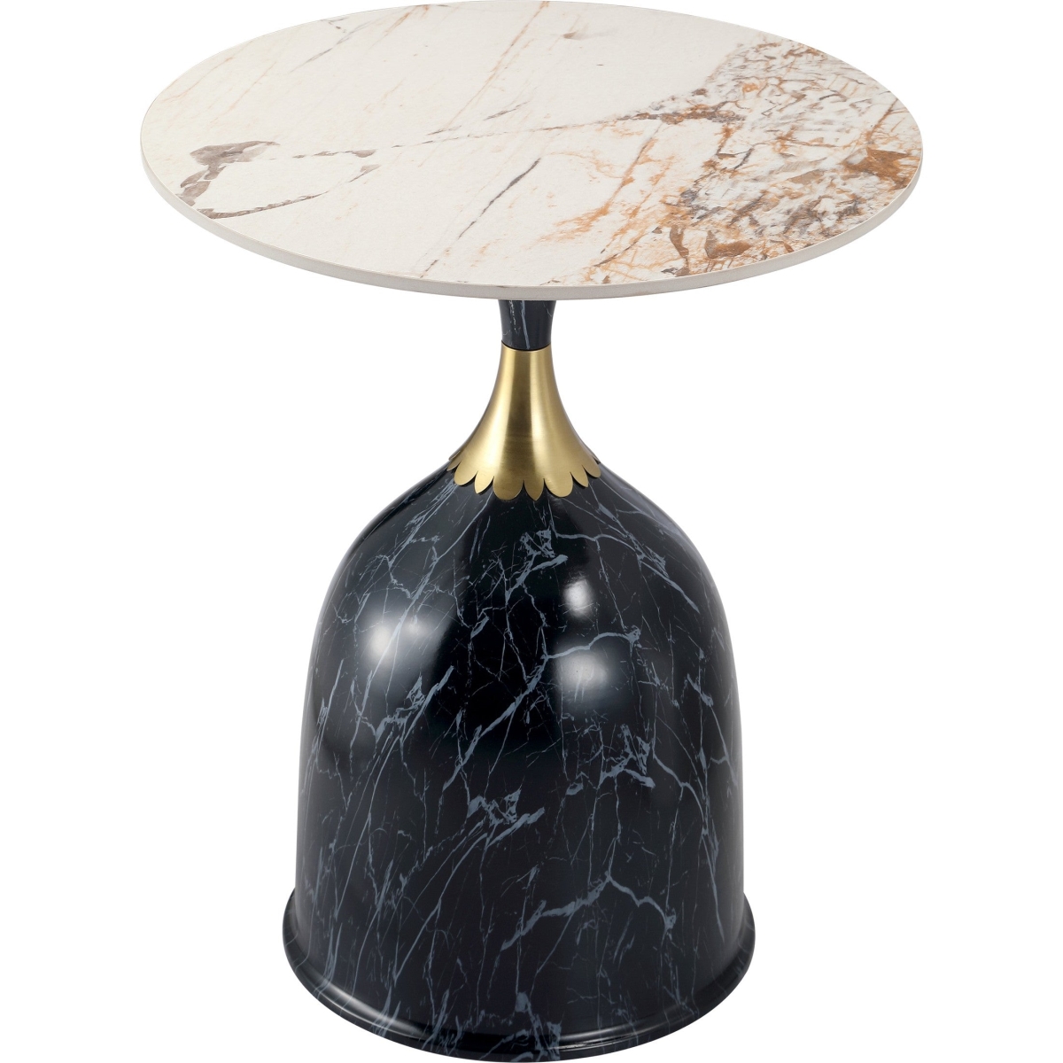 OST40SBL Oslo Collection Modern End Table, Stone Black