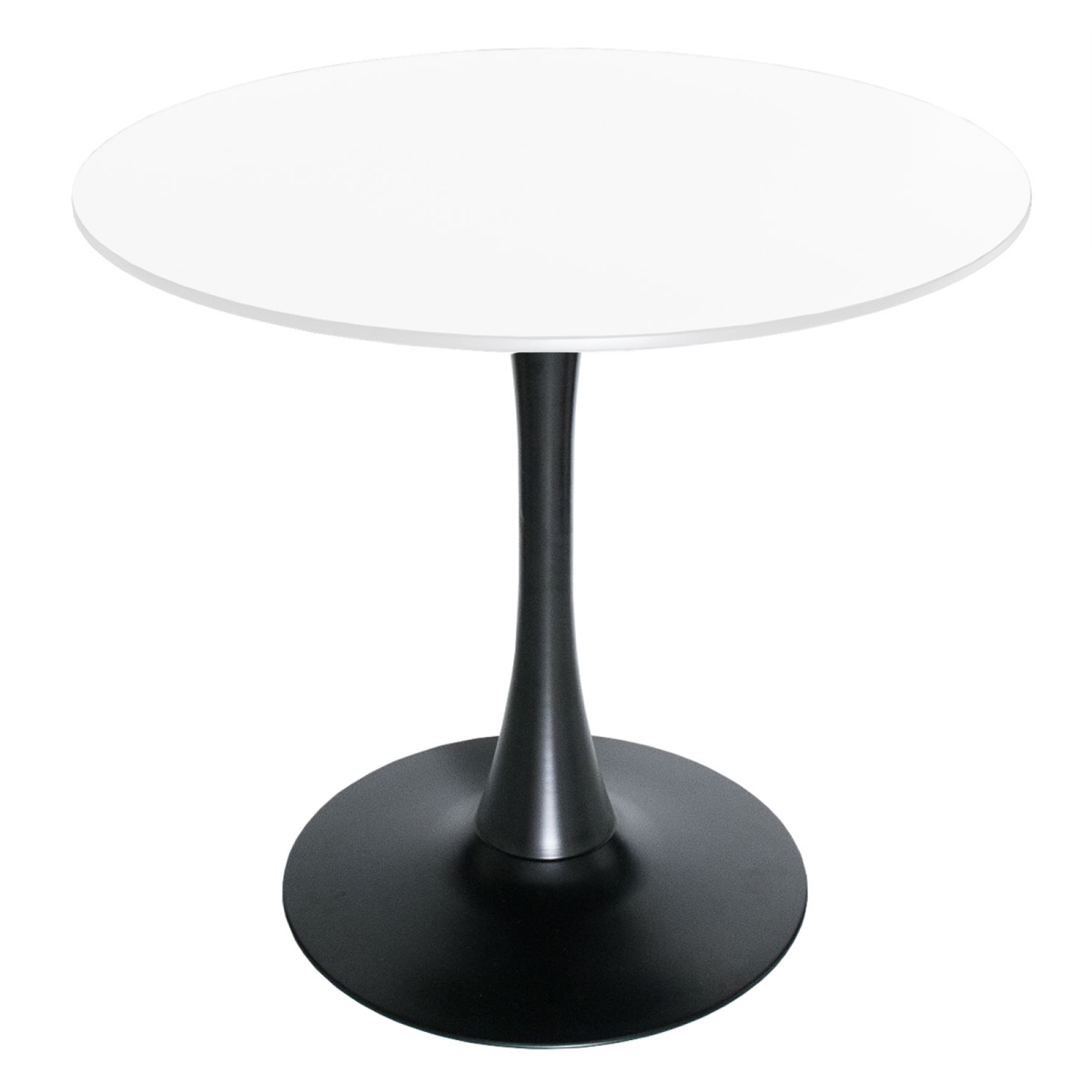 Bristol Modern Round Dining Table - MDF Wood Top with Powder Coated Steel Base