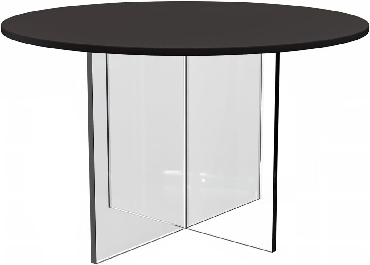 VCT28BL-S 28 in. Valore Collection Acrylic Side Table with Black Top