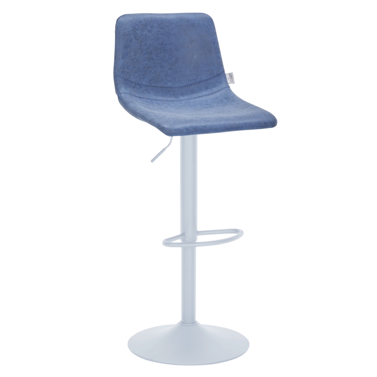 TSW-29BU Tilbury Bar Stool, White Base & Peacock Blue