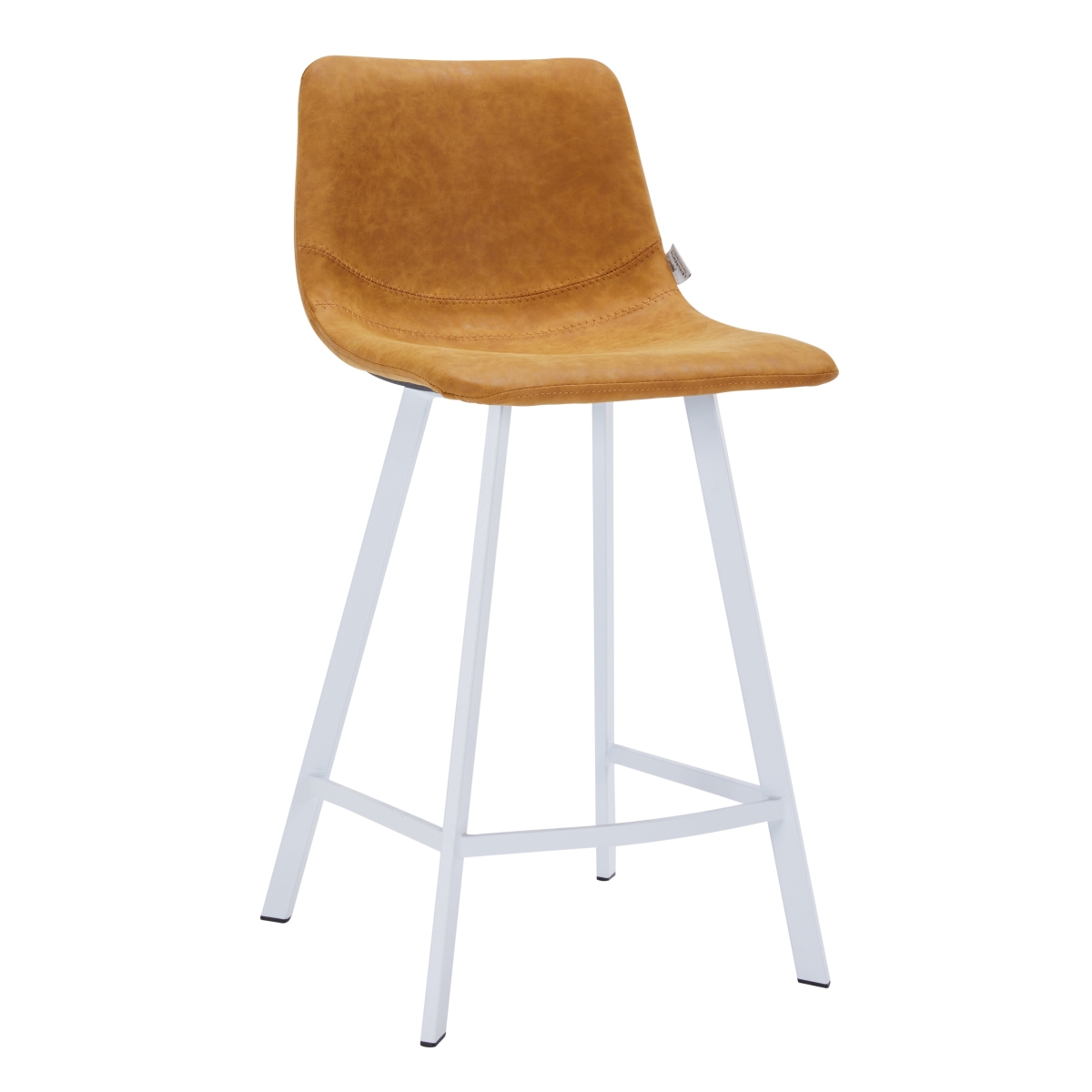 ESW-24BR Elland Counter Stool, Light Brown & White Base