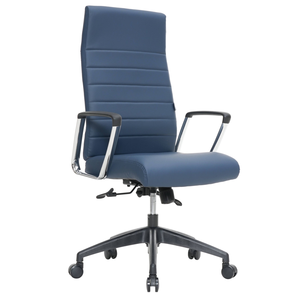 HO20BUL Hilton Modern High-Back Leather Office Chair, Navy Blue