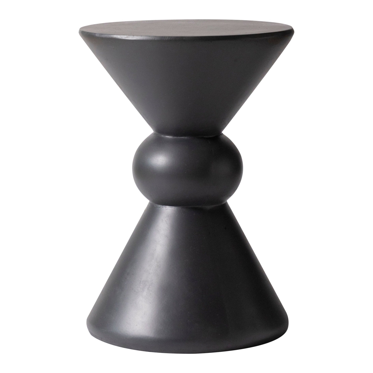 Echo 13 in Round Stone Side Table, Weather-Resistant, Fully Assembled